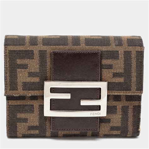 fendi purse repair near me|FENDI Zucca Compact Wallet Canvas Leather Brown 31099 .